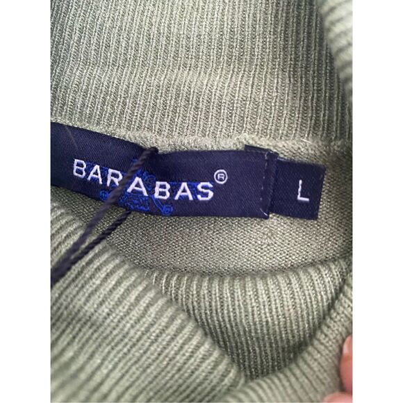 NWT Barabas Green Knit Turtleneck Men Sweater Sz L - Picture 5 of 11